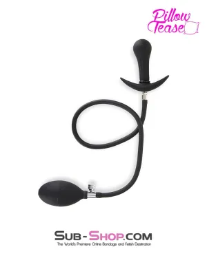 0460M      Inflatable Butt Plug with Removeable Pump Hose and Metal Vibro Ball Inside