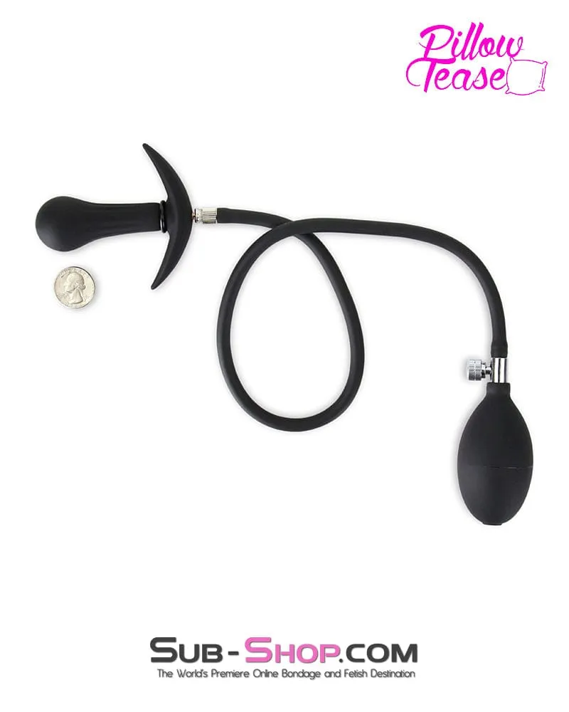 0460M      Inflatable Butt Plug with Removeable Pump Hose and Metal Vibro Ball Inside
