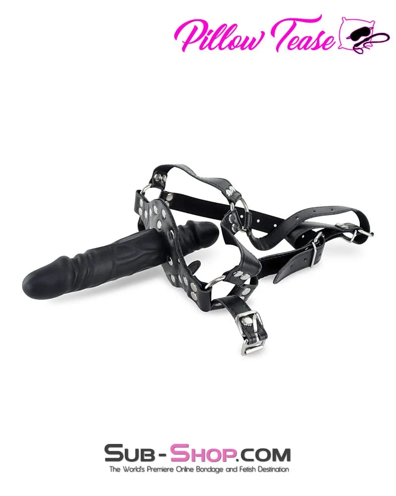 0532DL      Penis Gag Trainer with External Dildo, Black