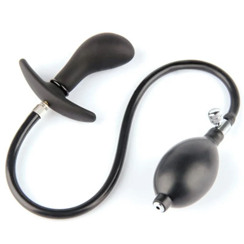0624M      Inflatable Prostate Massager Plug with Removable Pump Hose
