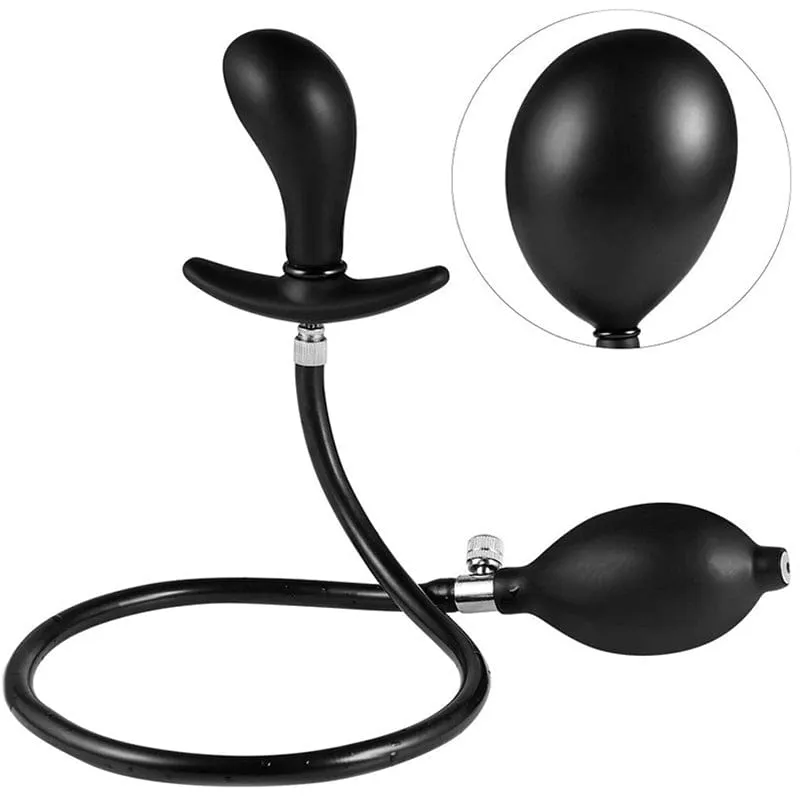 0624M      Inflatable Prostate Massager Plug with Removable Pump Hose