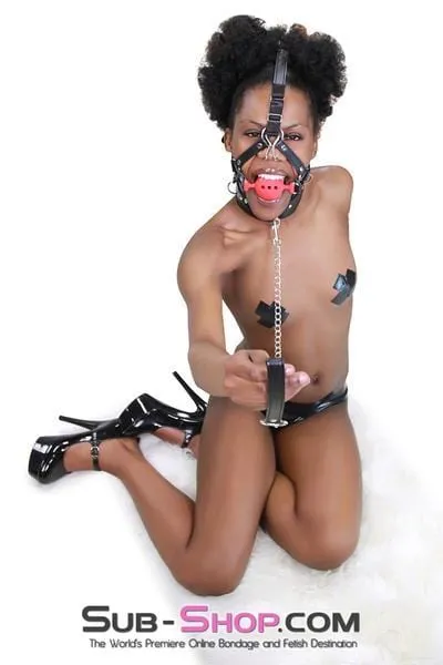 3796RS      2" Large Red Silicone Breather Ball Gag Trainer with Nose Hook