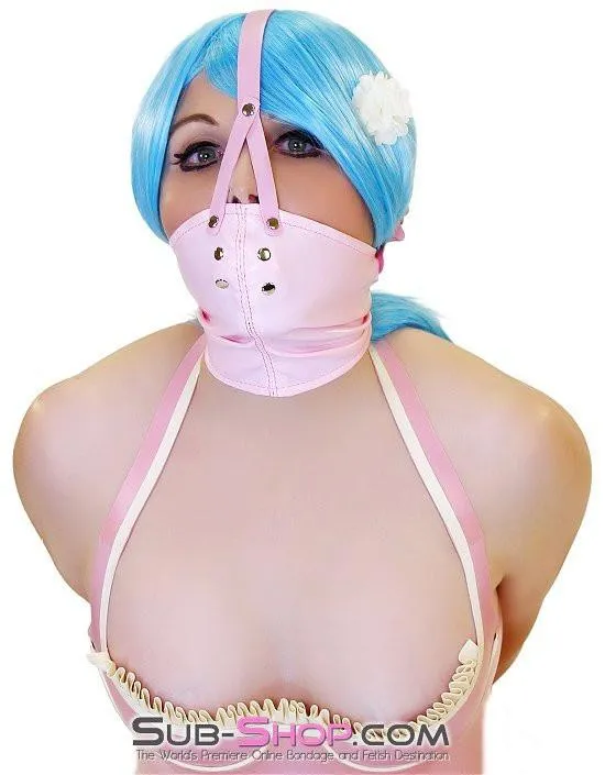 7829MH      Pink Scolds Bondage Gag Trainer Mask with Stuffed Gag