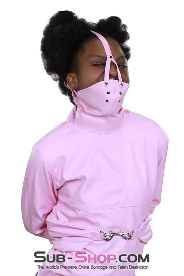 7829MH      Pink Scolds Bondage Gag Trainer Mask with Stuffed Gag