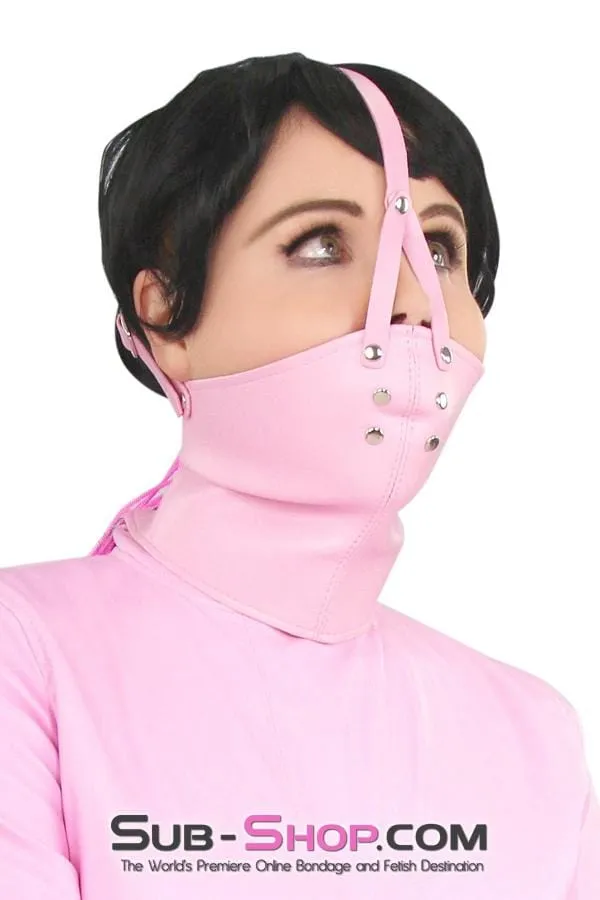7829MH      Pink Scolds Bondage Gag Trainer Mask with Stuffed Gag