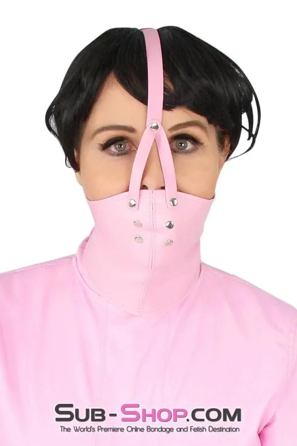 7829MH      Pink Scolds Bondage Gag Trainer Mask with Stuffed Gag