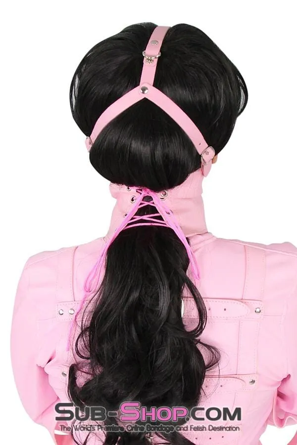 7829MH      Pink Scolds Bondage Gag Trainer Mask with Stuffed Gag