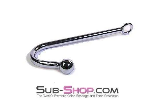 9313HS-SIS      Sissy Bar Chrome Steel Ball Bondage Slave Anal Hook
