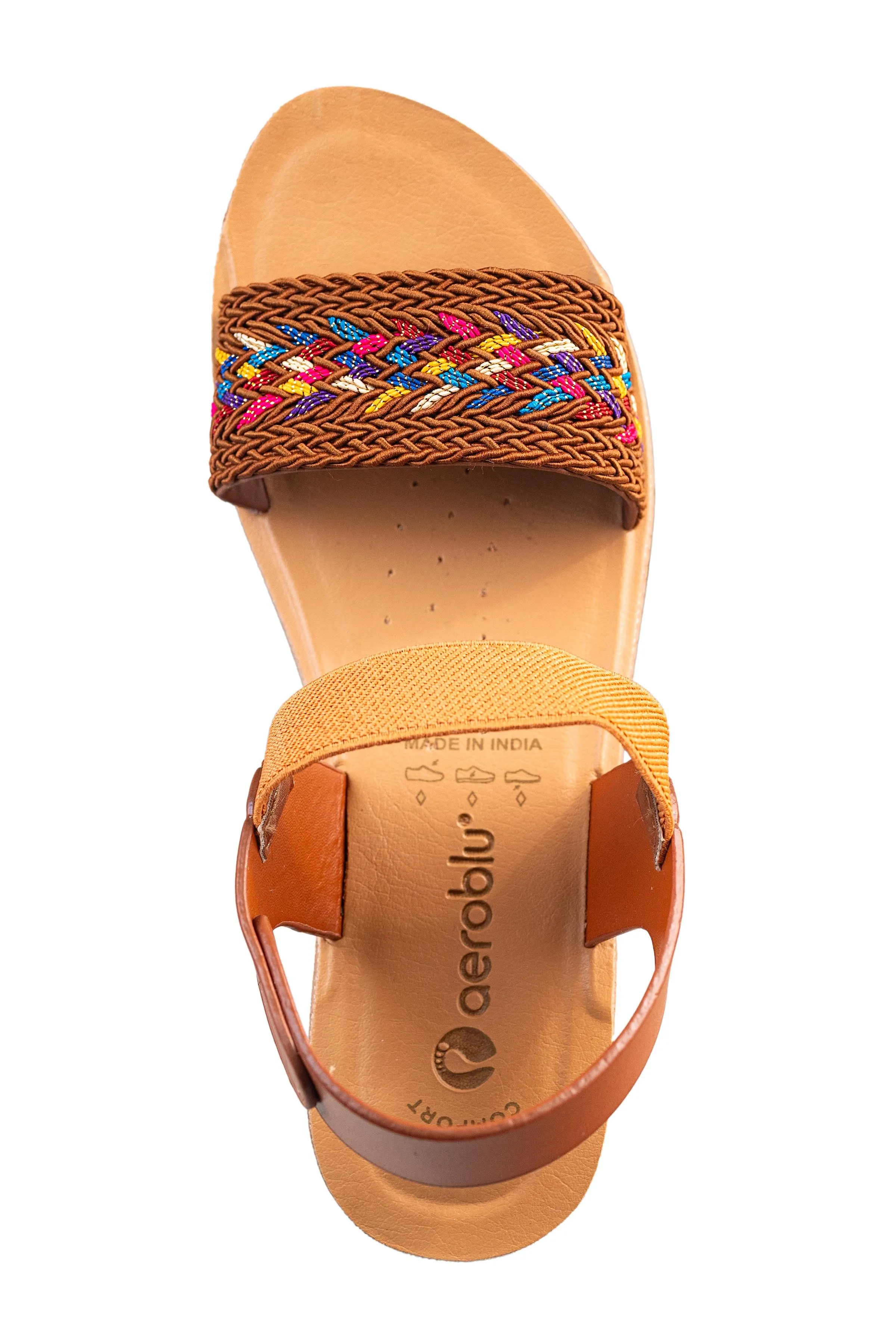 Aeroblu Tan Ladies Sandal PU (Cs Pu S Lag 9 A)