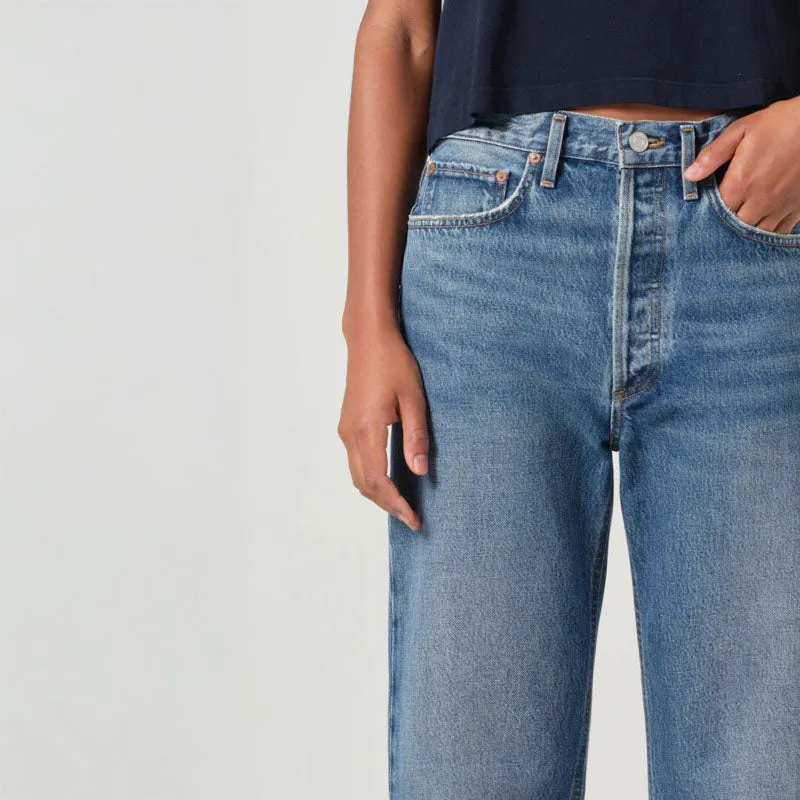 AGOLDE 90s Crop Straight Leg Jeans in Essence