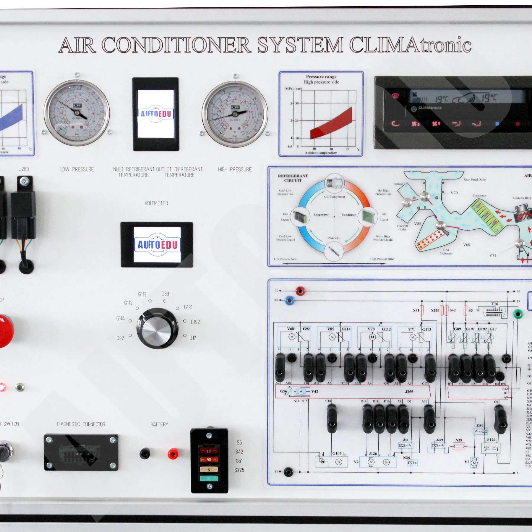 Air conditioning and climate control Educational Trainer MSC01 AutoEDU