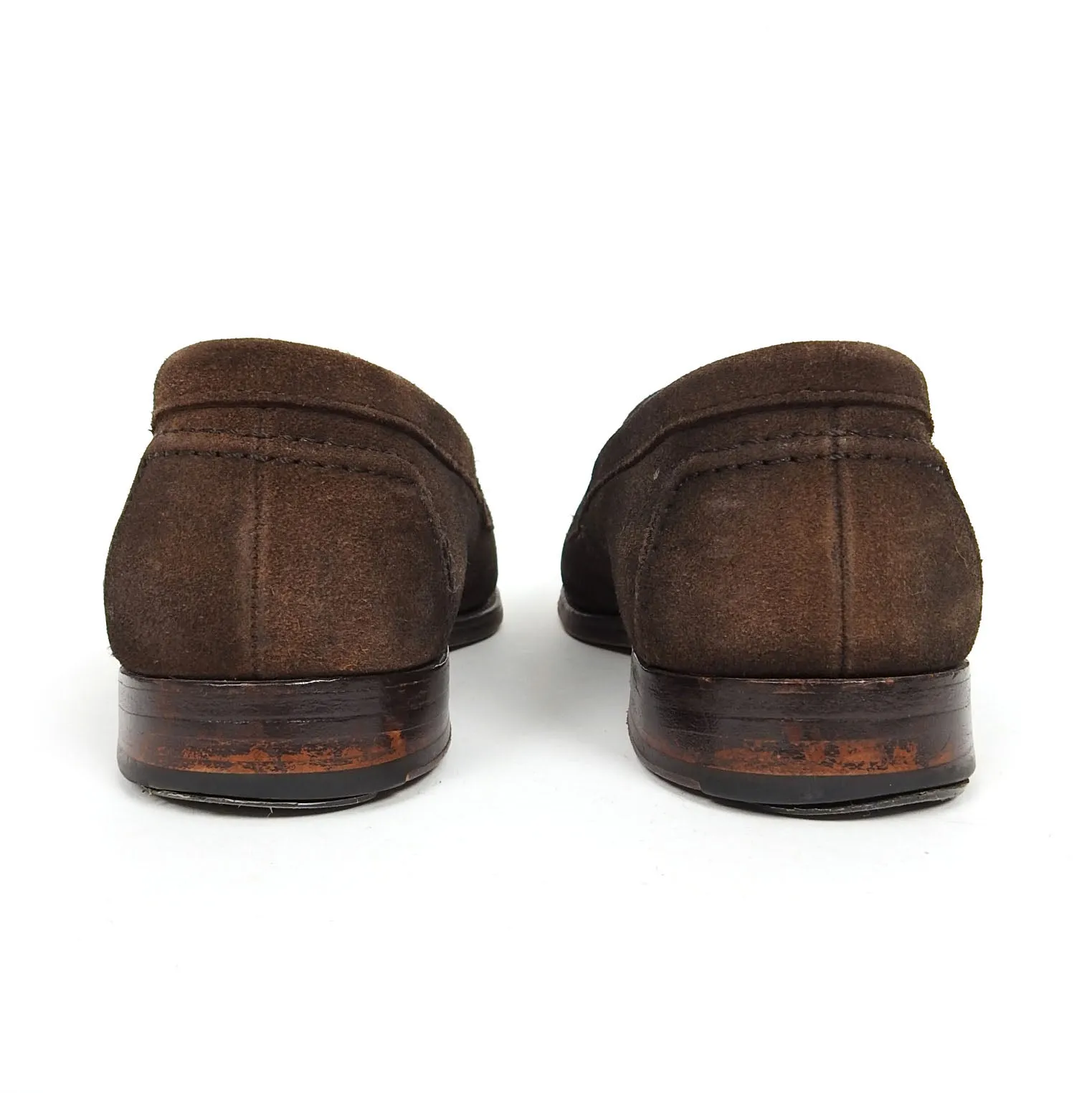 Alden Brown Suede Penny Loafer 9.5