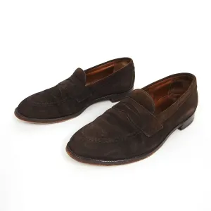 Alden Brown Suede Penny Loafer 9.5