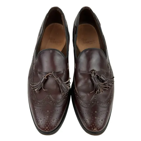 Allen Edmonds Manchester Longwing Tassel Loafer Brown Calf Leather Mens Size 9.5