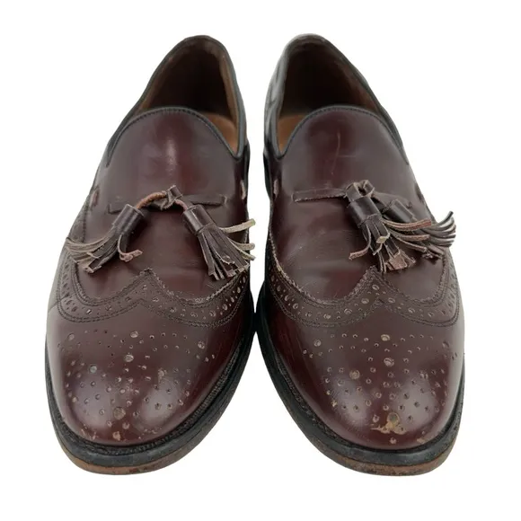 Allen Edmonds Manchester Longwing Tassel Loafer Brown Calf Leather Mens Size 9.5