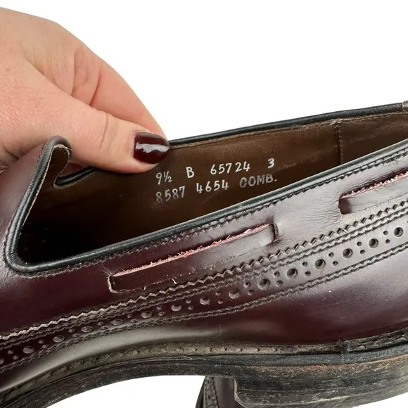 Allen Edmonds Manchester Longwing Tassel Loafer Brown Calf Leather Mens Size 9.5