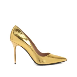 BALMAIN Pointed Toe Leather Pumps with 10.5 cm Heel