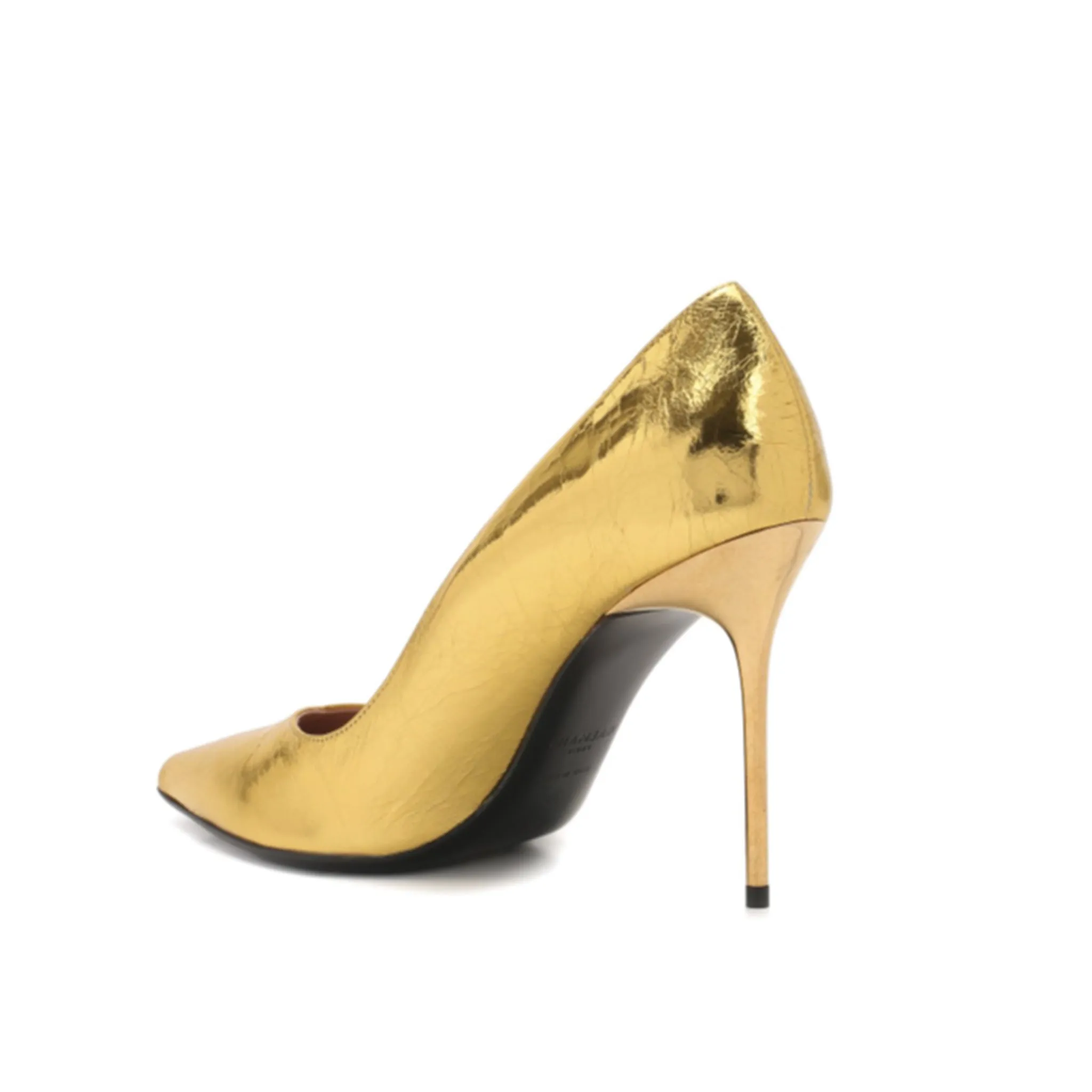 BALMAIN Pointed Toe Leather Pumps with 10.5 cm Heel