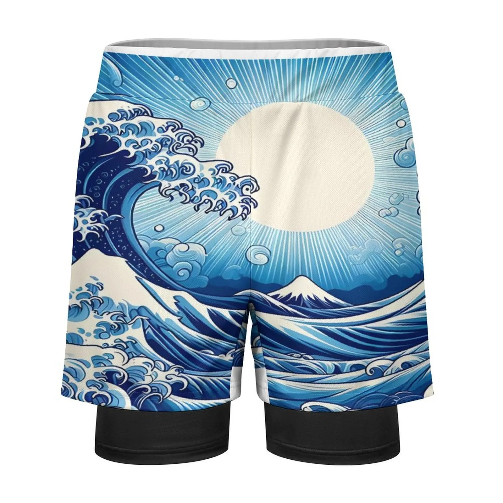 Be Like Water - Mens Beach Shorts with 4 Pockets