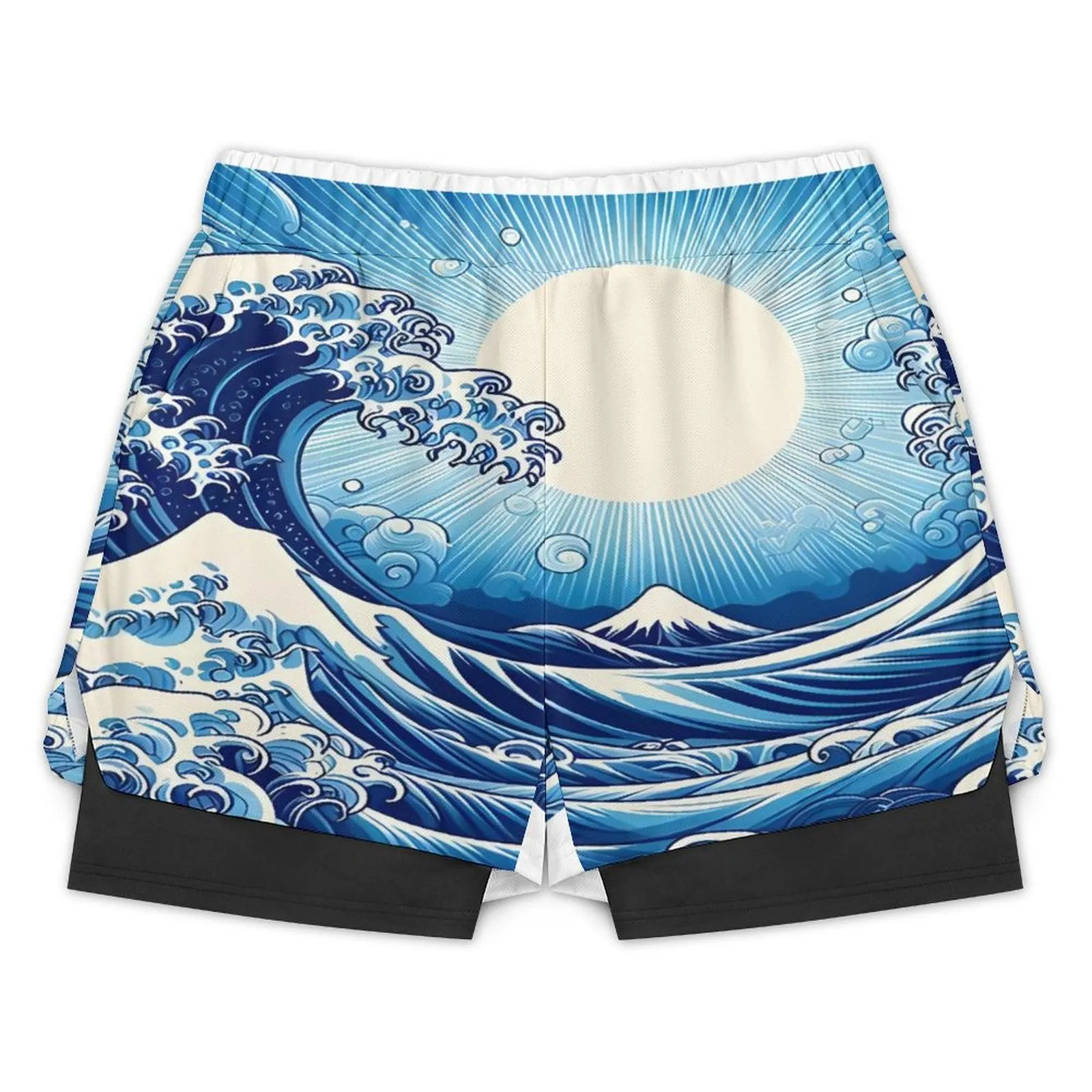 Be Like Water - Mens Beach Shorts with 4 Pockets