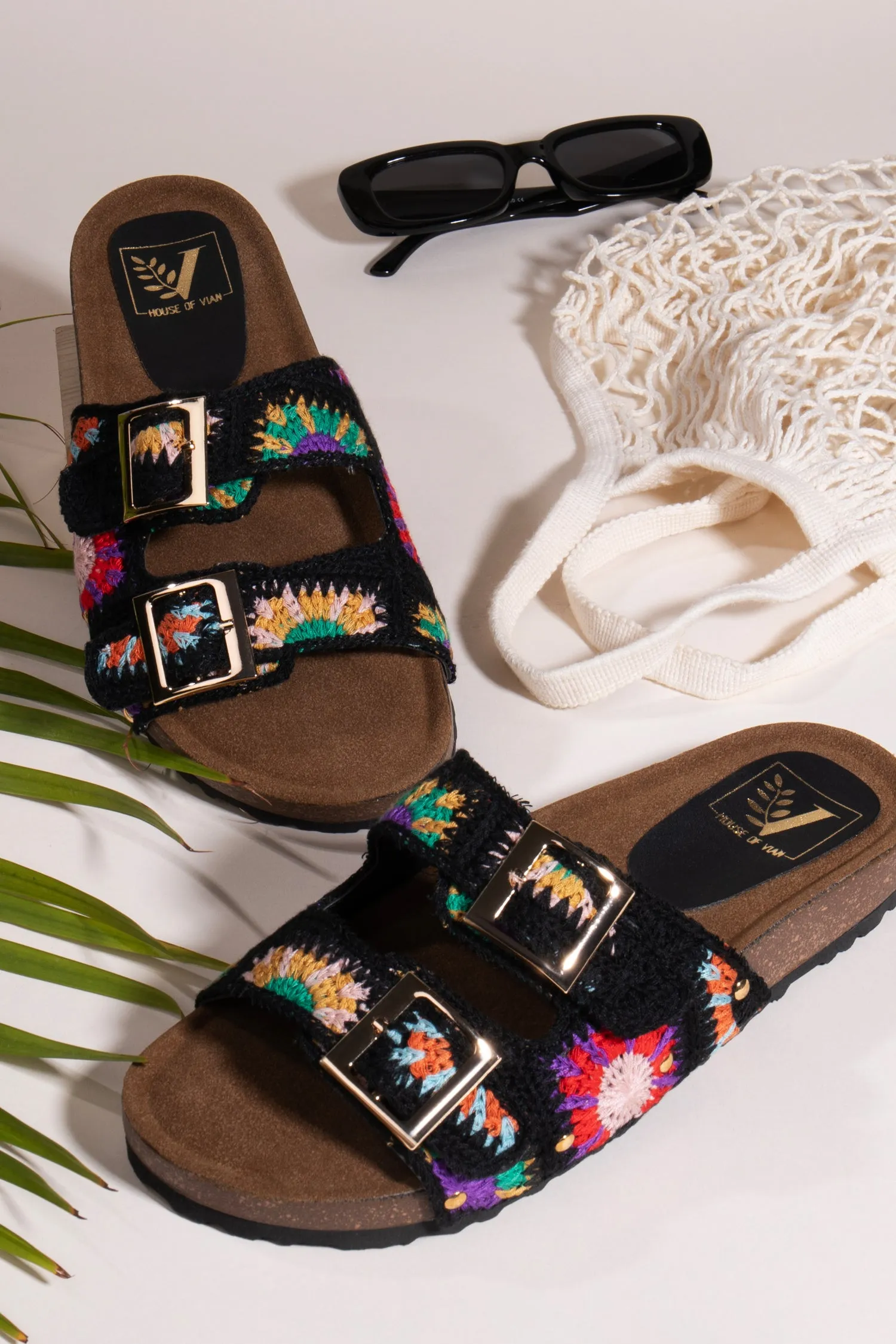 Beach Breeze Black Flats