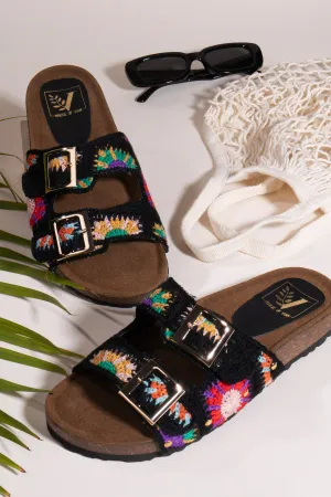 Beach Breeze Black Flats