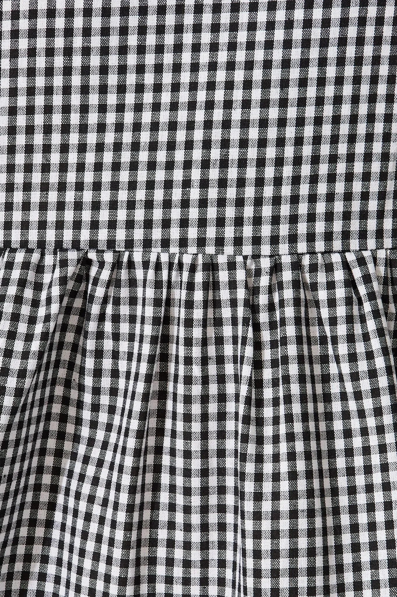 Black & White Gingham Tiered Dress by Kehlana