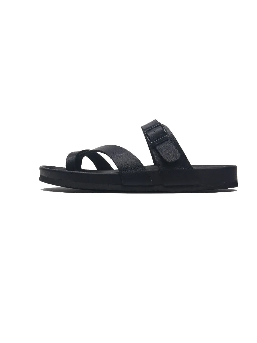 Black Footbed Sandal