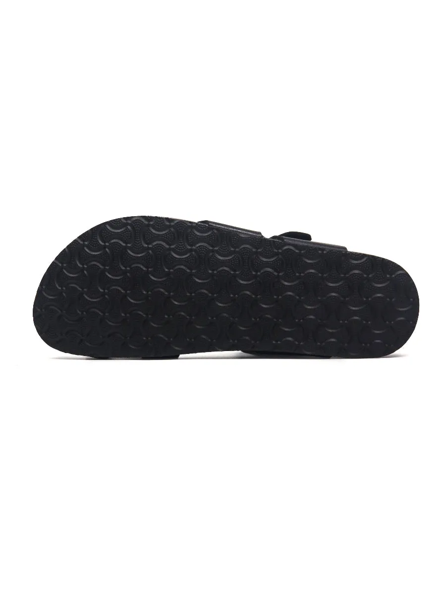 Black Footbed Sandal