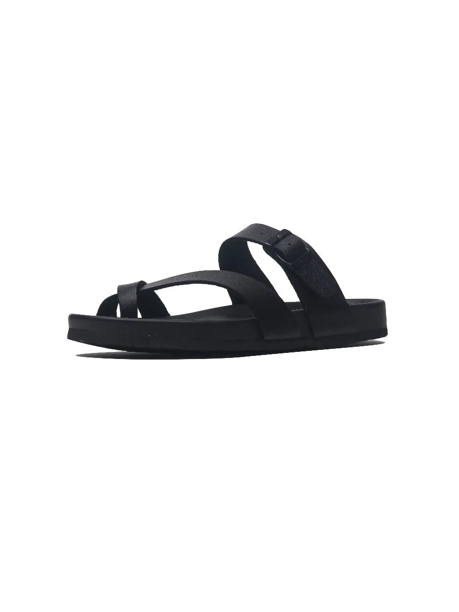 Black Footbed Sandal