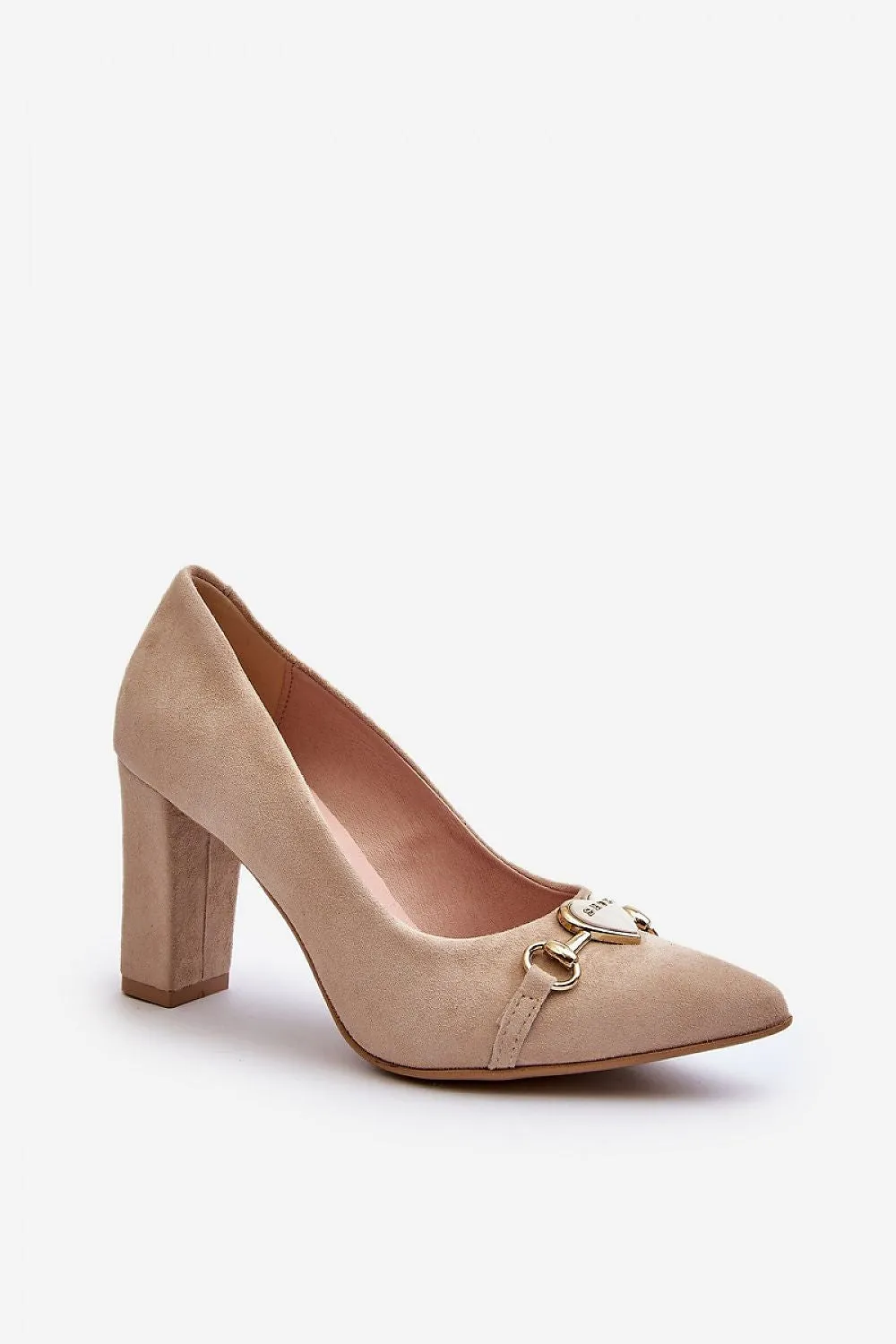 Block heel pumps