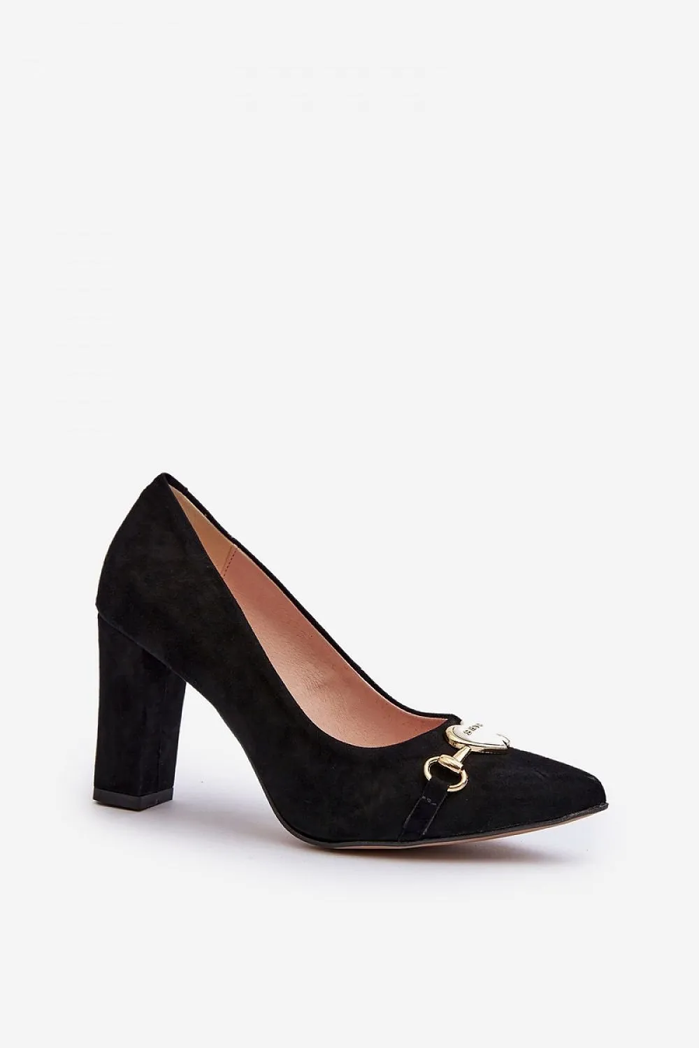 Block heel pumps