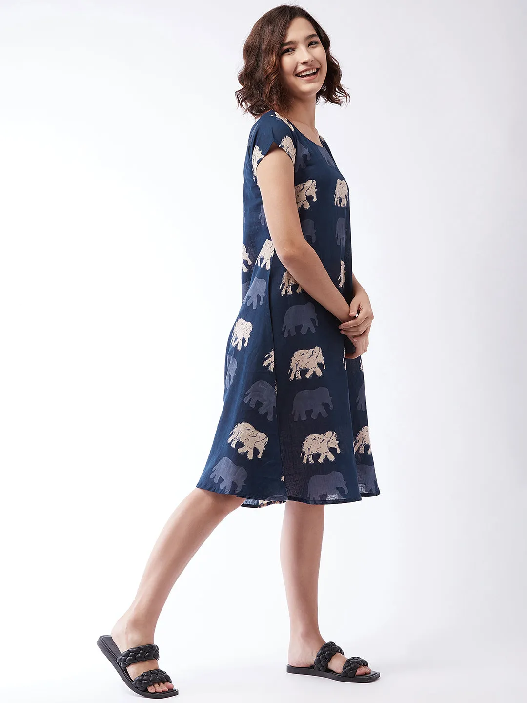 Blue Elephant Dress For Teens