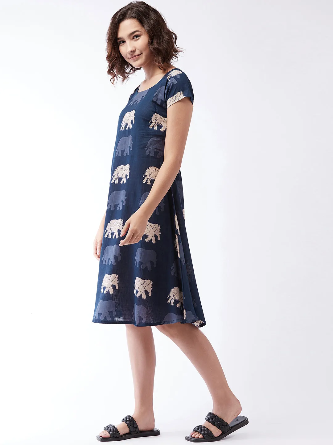 Blue Elephant Dress For Teens