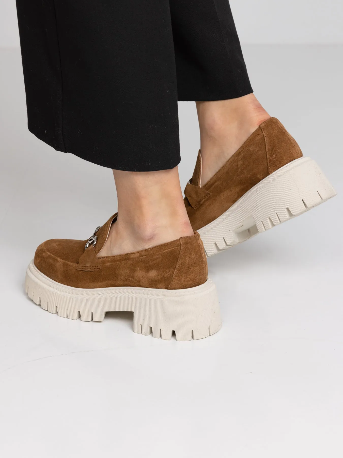 Bukela Hilda semsket cognac loafer med spenne
