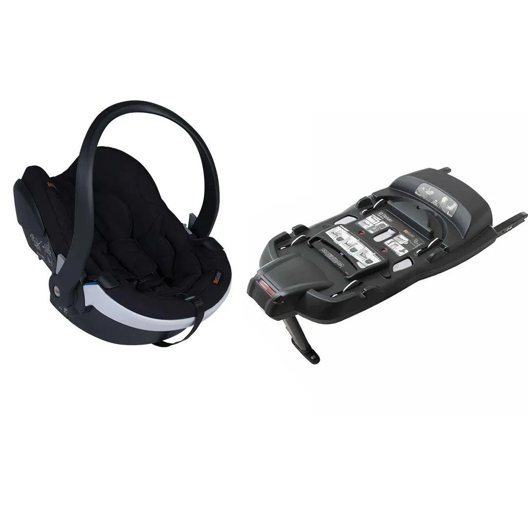 Bumbleride Indie Bundle - Dawn Grey pushchair, carrycot, rain cover, car seat adapters, BeSafe iZi Go Modular Car Seat And Base