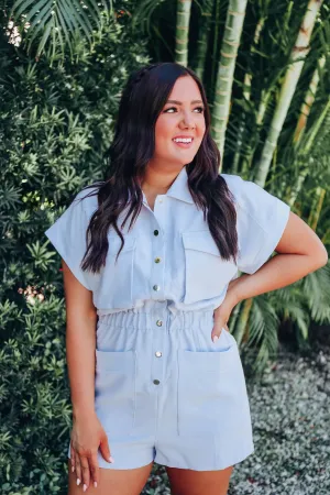 Catamaran Day Romper - Blue