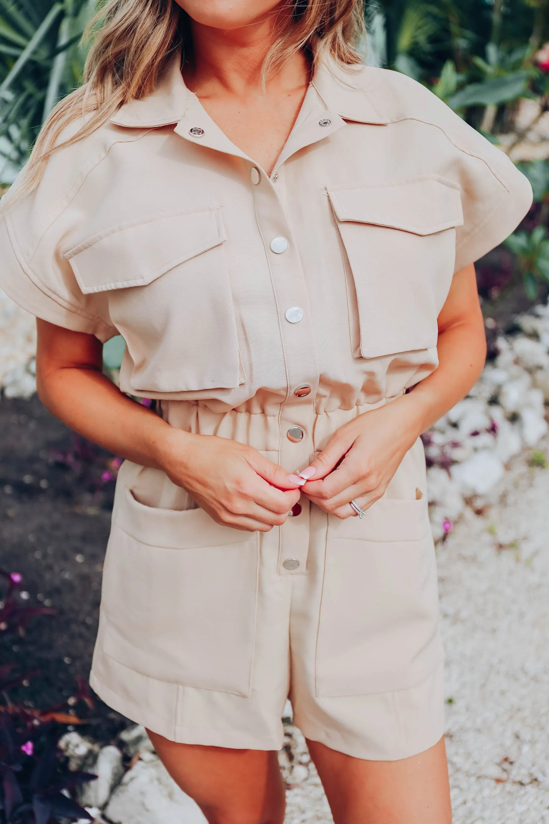 Catamaran Day Romper - Khaki
