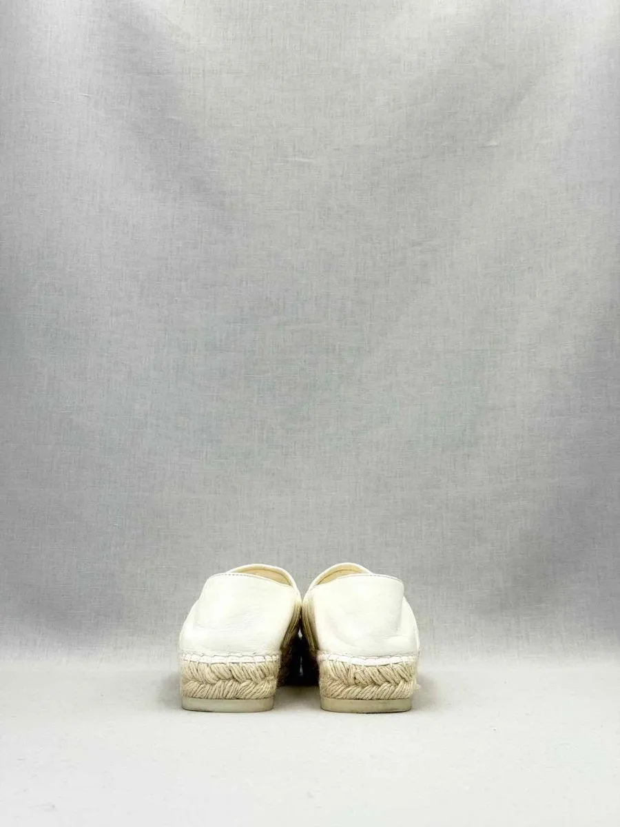 CHANEL Espadrille White Loafers 36