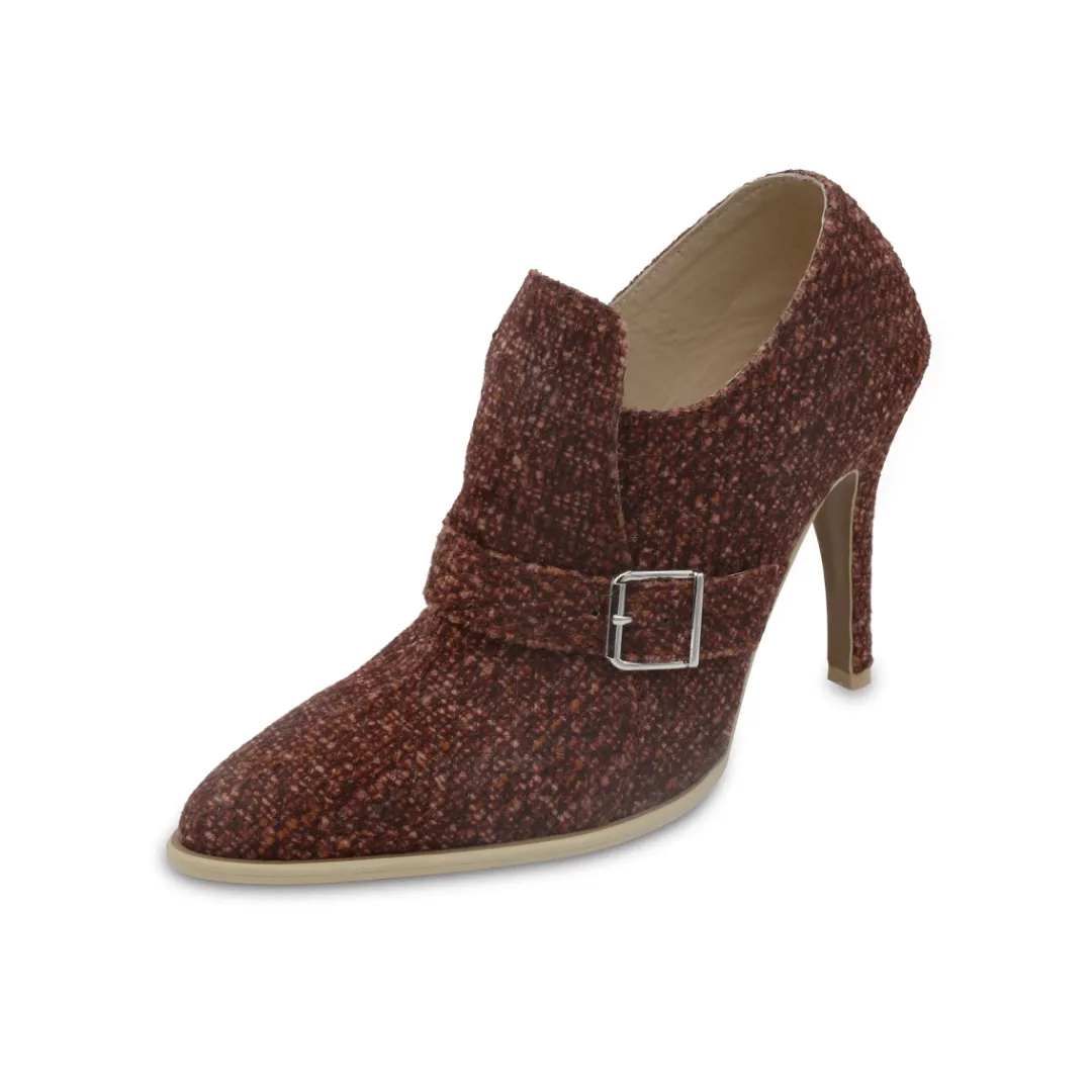 Chic - Maroon Wool High Heel