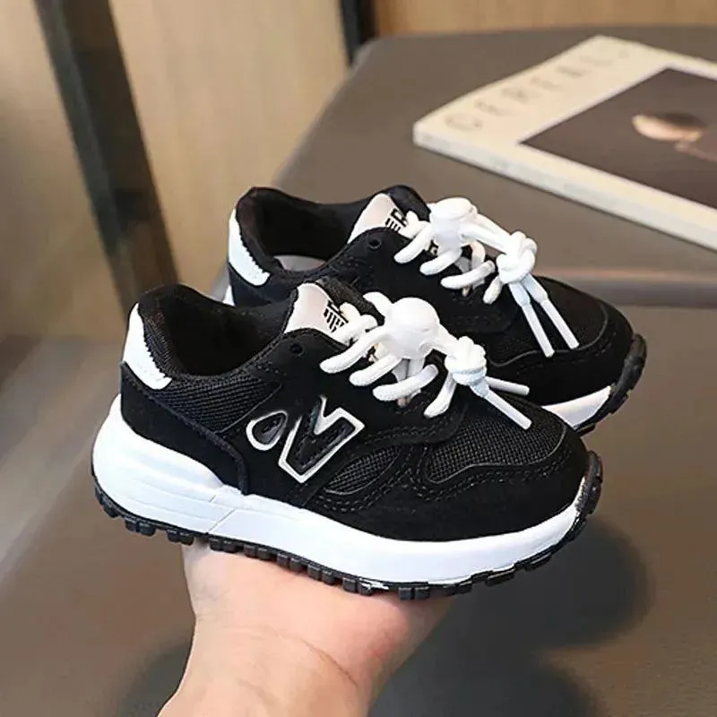 Children Four Season Sport Shoes Baby Sneakers Boys Mesh Breathable Anti-slip Running Shoes Girls Fashion Casual Clunky Sneakers