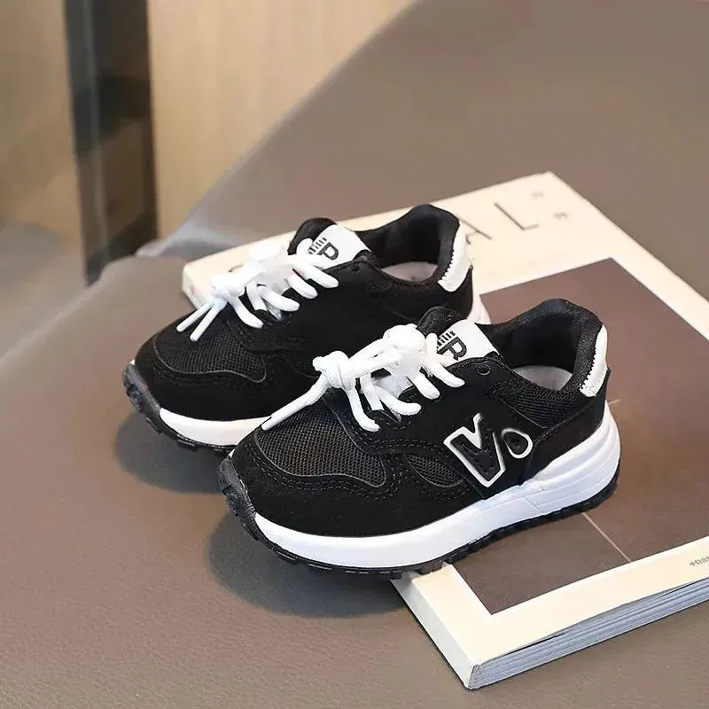 Children Four Season Sport Shoes Baby Sneakers Boys Mesh Breathable Anti-slip Running Shoes Girls Fashion Casual Clunky Sneakers