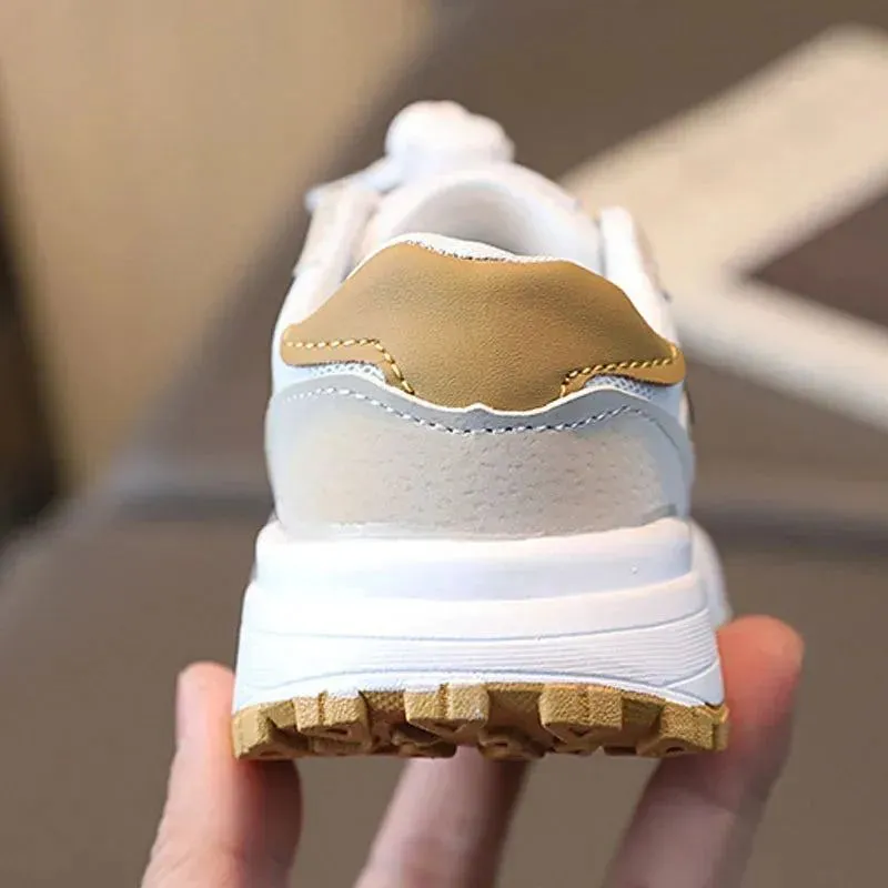 Children Four Season Sport Shoes Baby Sneakers Boys Mesh Breathable Anti-slip Running Shoes Girls Fashion Casual Clunky Sneakers