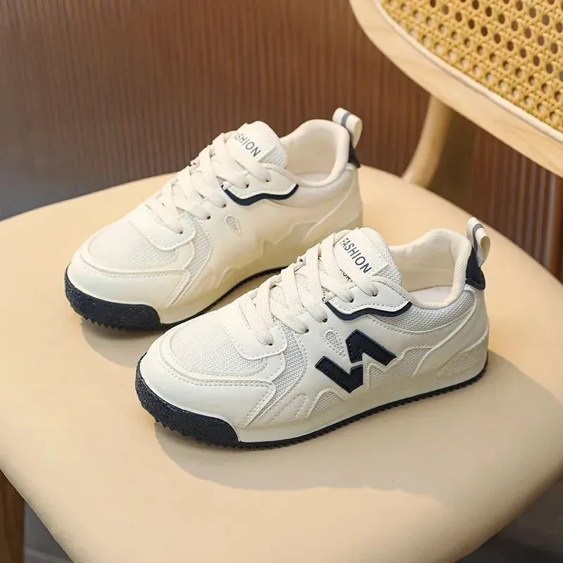 Children's Mesh Breathable Shoes New Girls' Casual Children Sneakers Boy's Soft Sole Fashion White Shoes