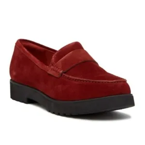Clarks Bellevue Hazen sz 7 wide rust suede loafer new with tags SH347