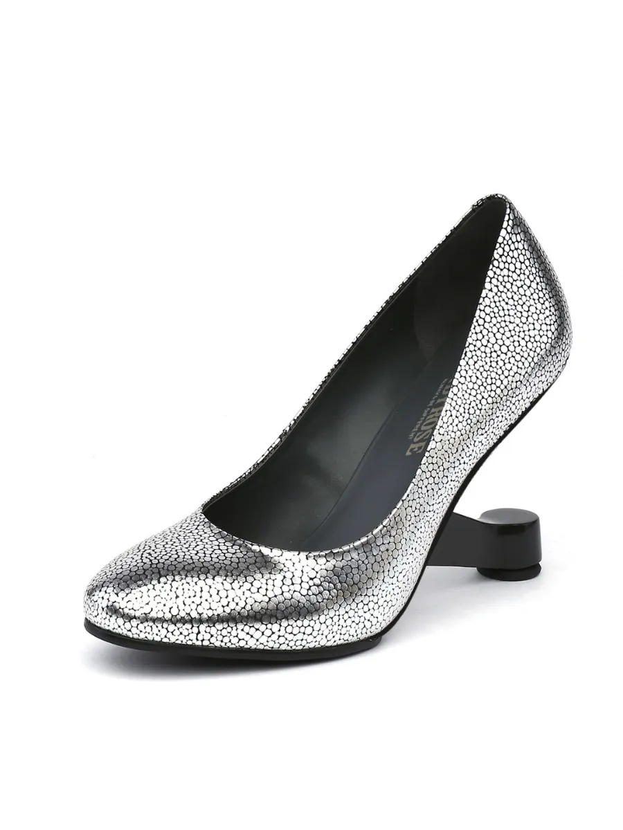 Classy Heel Pump Silver