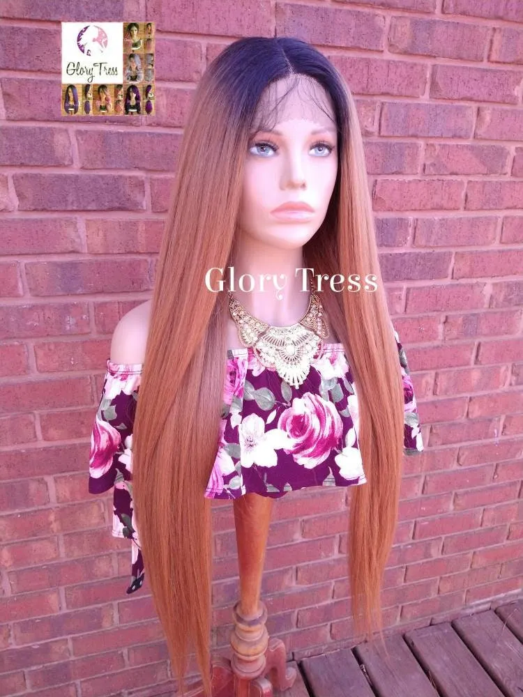 CLEARANCE // Lace Front Wig -  Ombre Auburn Wig - Glory Tress - African American Wig - Ombre Wig // POWER