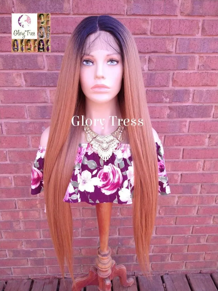CLEARANCE // Lace Front Wig -  Ombre Auburn Wig - Glory Tress - African American Wig - Ombre Wig // POWER