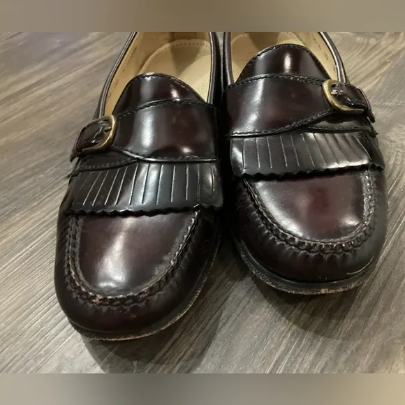 Cole Haan Vintage Men’s Burgandy Pinch Buckle Slip On Loafer Size 10