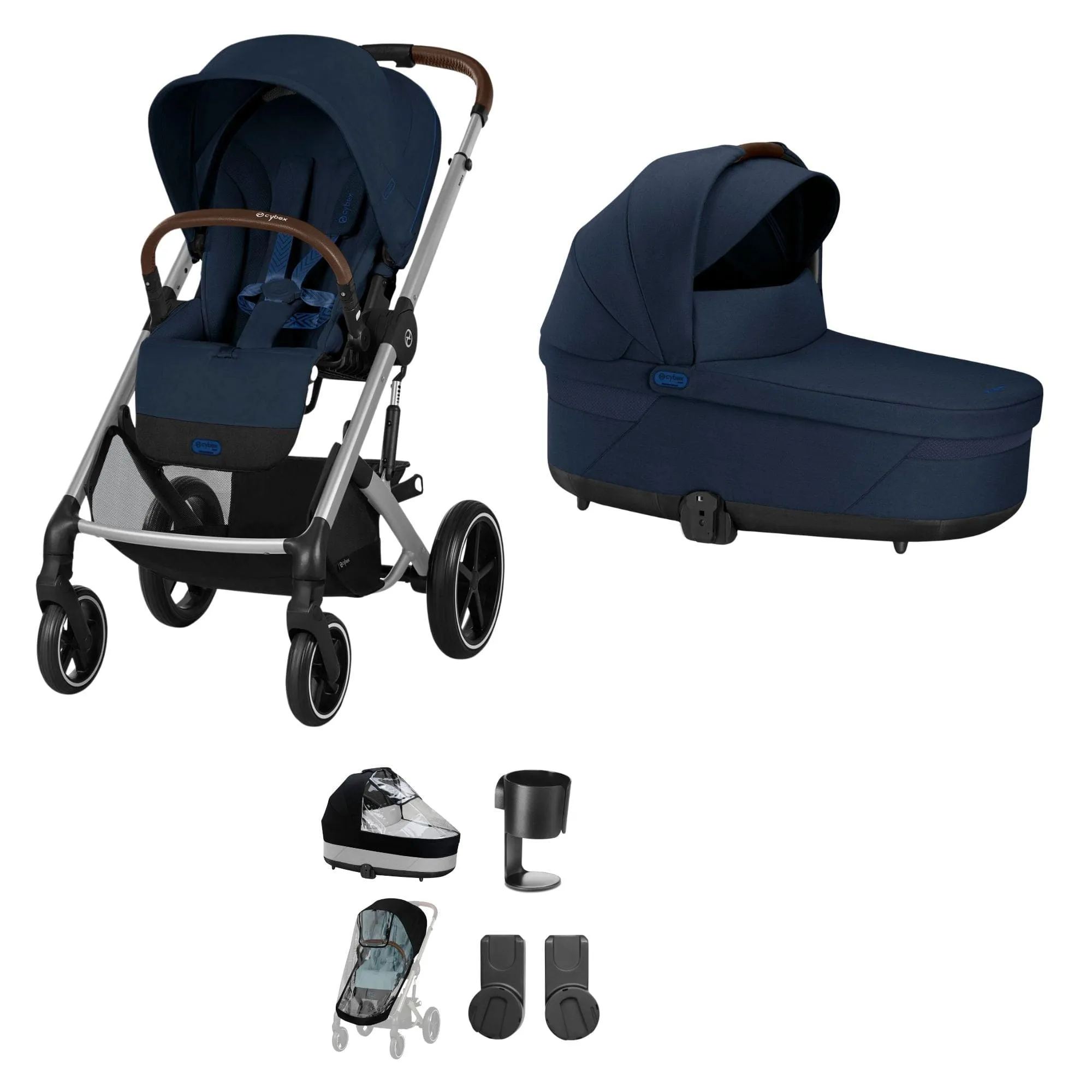 Cybex Balios S Lux Essential Bundle in Silver/Ocean Blue